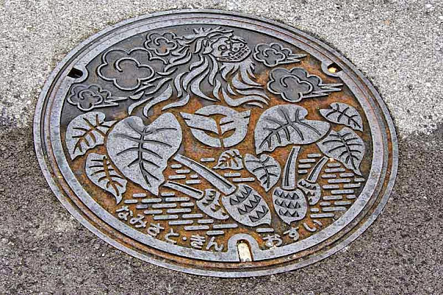 Kin Town, manhole cover, sewerage