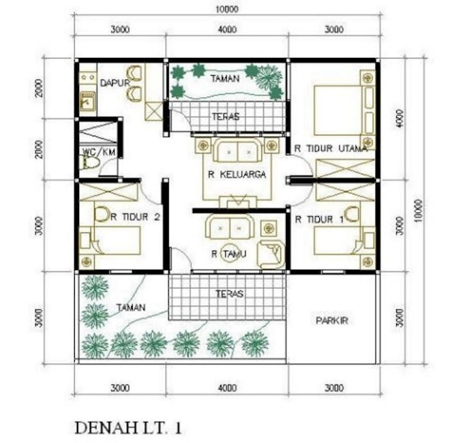   Desain Rumah Minimalis Modern Ukuran 10x10