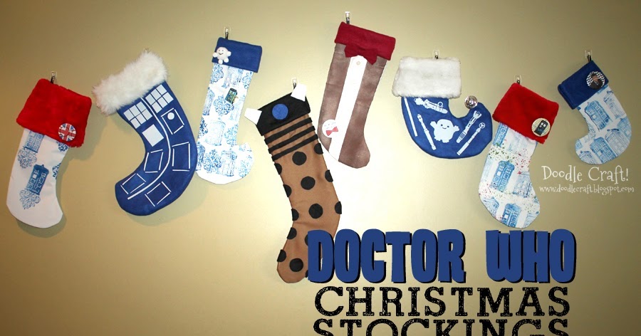 Doctor Who Red TARDIS 11th Doctor Christmas Stocking 