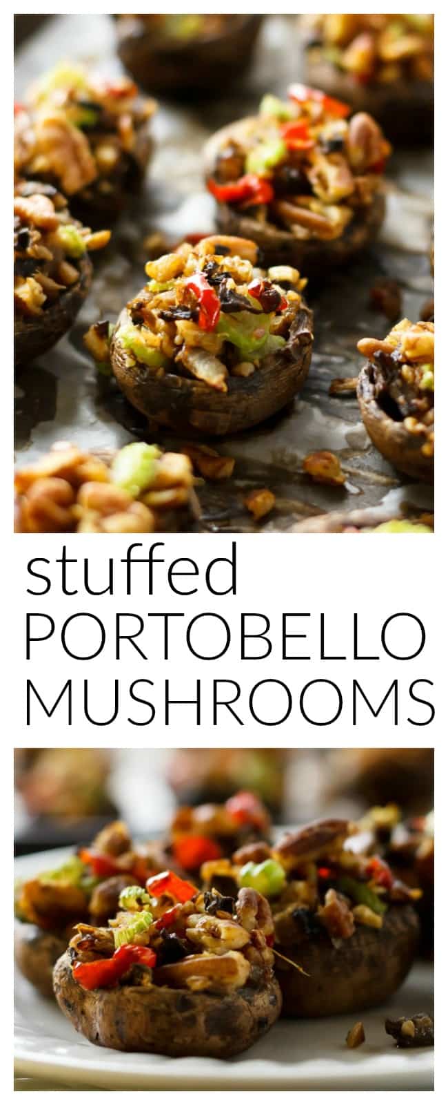 VEGAN STUFFED PORTOBELLO MUSHROOMS - new recipes food