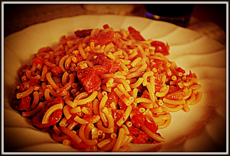 Home Food Madrid SPANISH NOODLES WITH CHORIZO