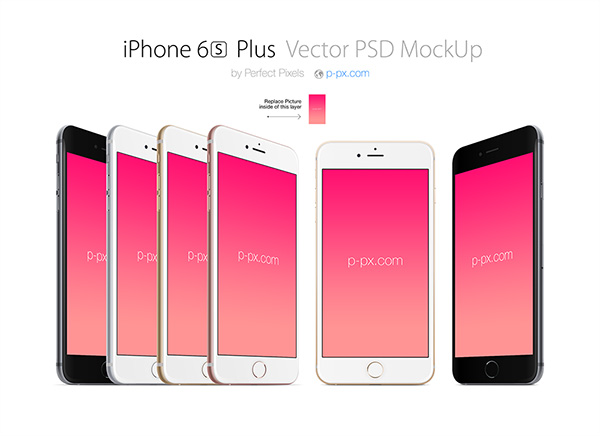 Smartphone & Tablet Mockup PSD Terbaru Gratis - iPhone 6S Plus Front And Angled PSD + AI Vector Mockup