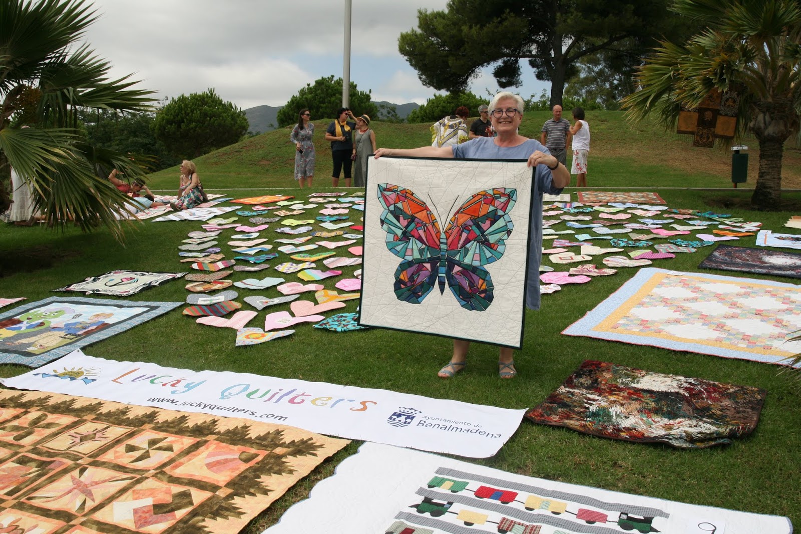 Patchworki Anny Sławińskiej: Wystawa patchworków w Benalmadena