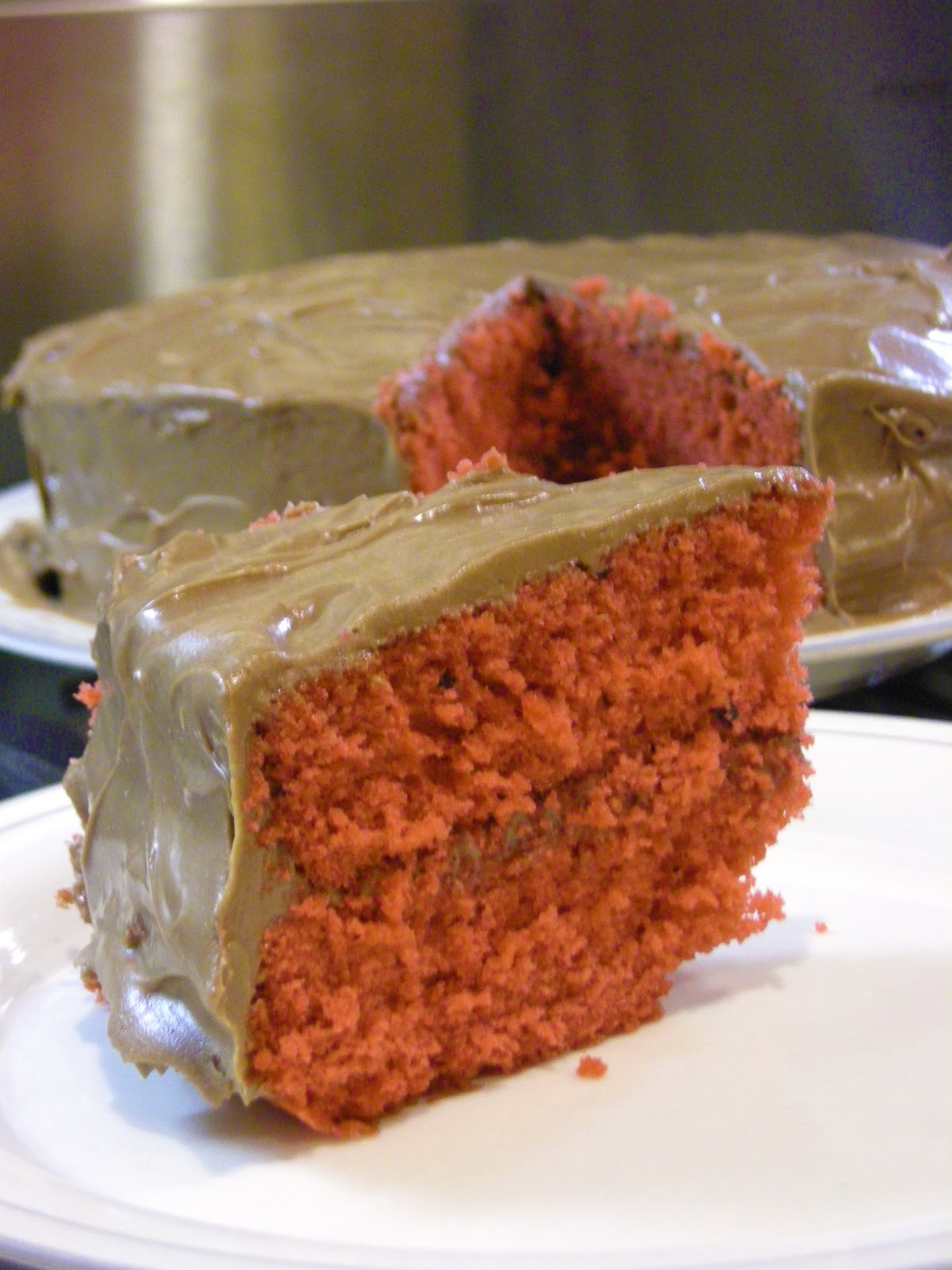 Hit Me With A Frying Pan OldFashioned Red Velvet Cake w/ Chocolate