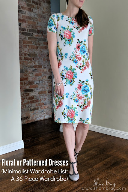 Floral or Patterned Dresses (Minimalist Wardrobe List: A 36 Piece Wardrobe)