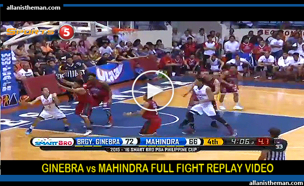 Barangay Ginebra defeats Mahindra, 80-76 (FULL REPLAY VIDEO) November 22