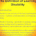 Learning Disability - Definition Learning Disability