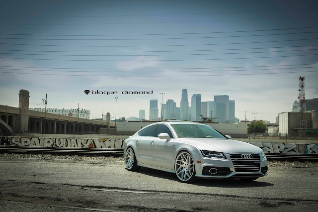 2012 Audi A7 with 22 inch BD-3’s in Silver Machined Face - Blaque Diamond Wheels
