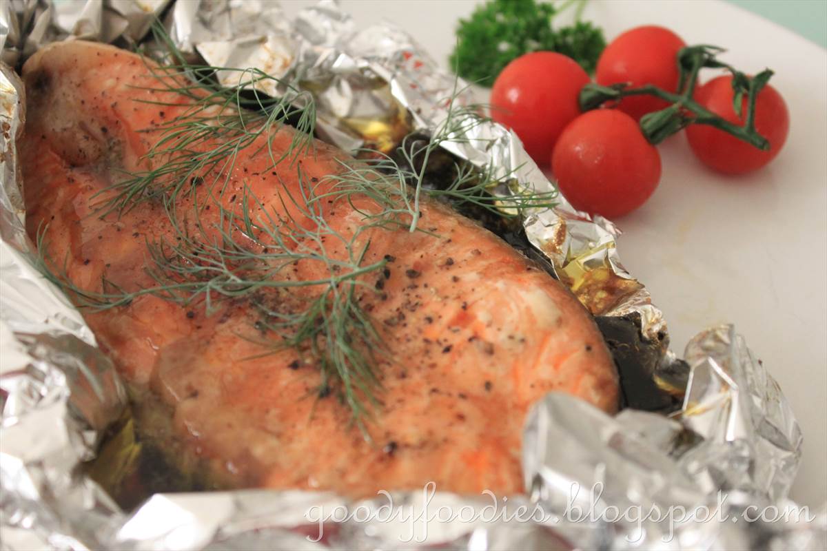 GoodyFoodies Recipe Easy ovenbaked salmon trout (Asian + Westernstyle)