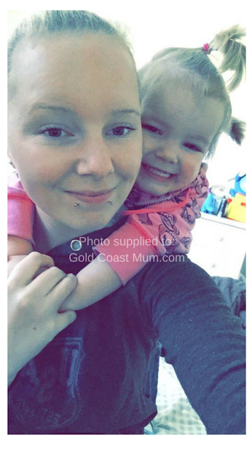 Jessie with her daughter Mia in happier times. Image supplied to Gold Coast Mum.com