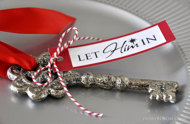 DIY "Let Him In" Ornament by Ivory Bloom