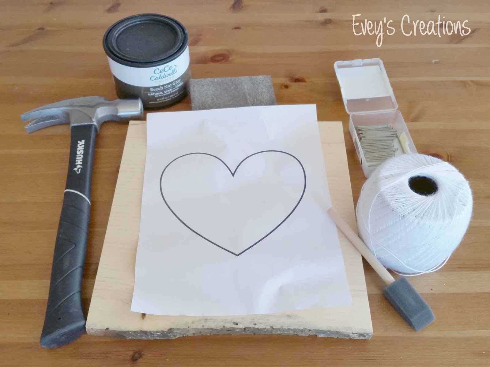 Evey's Creations Heart String Art Tutorial (with video)