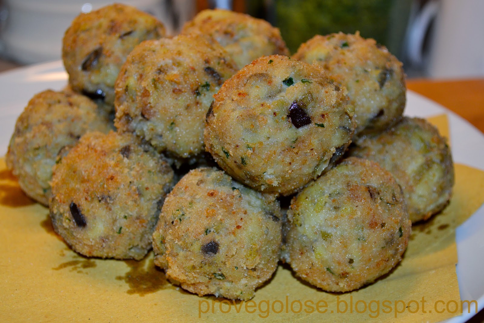 polpette ricotta e melanzane alla menta