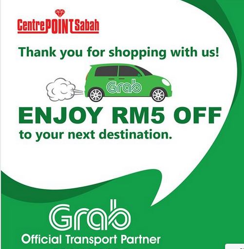 Grab Promo Code to/from Centre Point Sabah Promo Codes MY