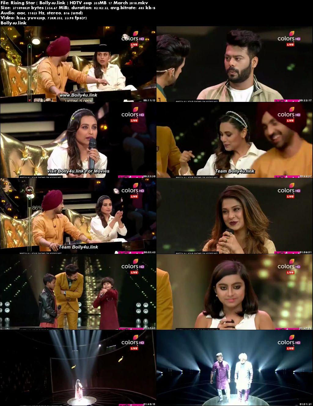 Rising Star HDTV 480p 350MB 17 March 2018 Download