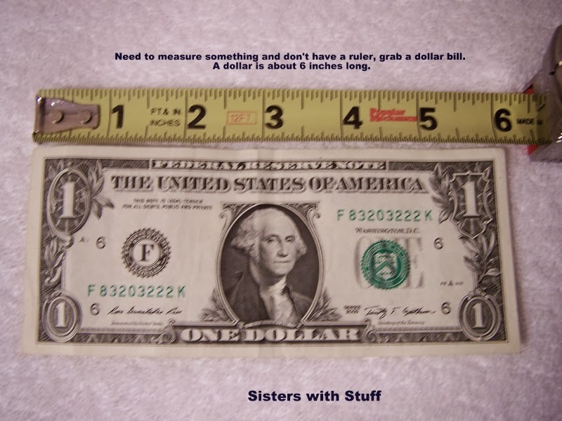 Make life a little easier, tip of the day....use a dollar bill to