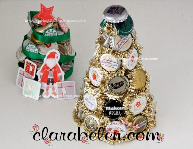 http://clarabelen.com/inspiraciones/3247/manualidades-con-reciclaje-para-navidad-arbol-de-chapas-o-corcholatas/