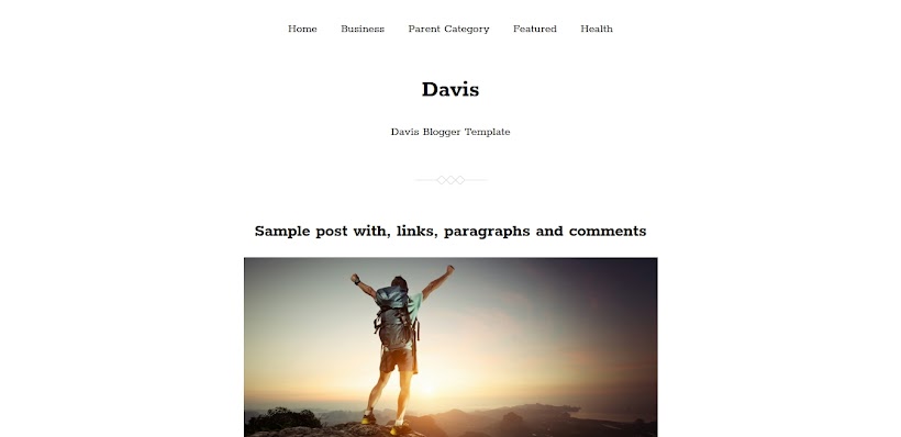 Davis Free Blogger Template