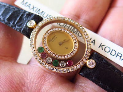 Maximuswatches Jual Beli Jam Tangan Second Baru Original Koleksi Jam Maximus Www Maximuswatches Com Chopard Happy Diamonds Lady Watch All Gold Real Diamond Sold