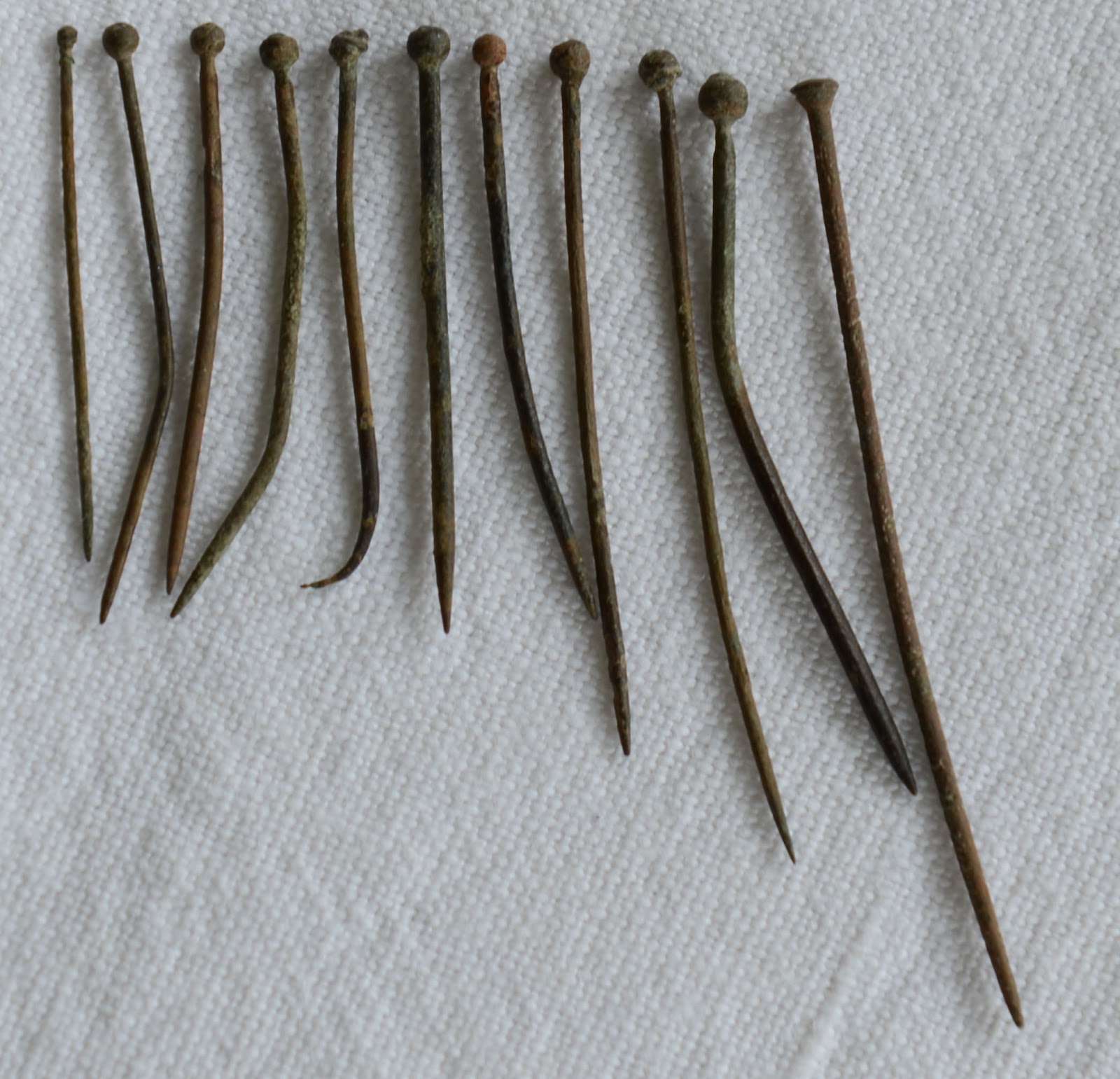 A Woodsrunner's Diary 18th Century Sewing Needles & Pins.
