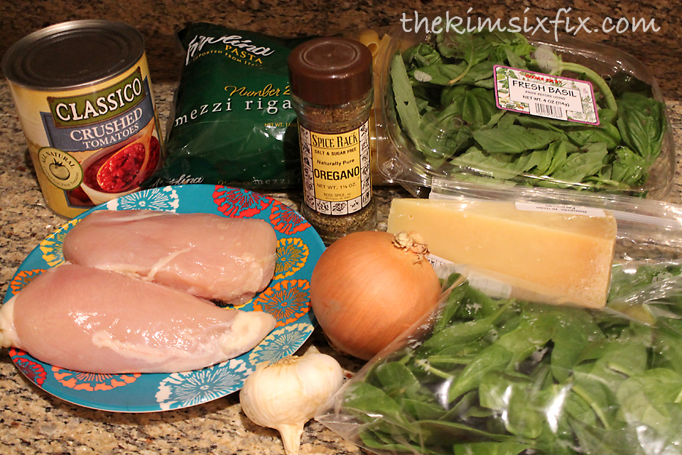 Baked Chicken Spinach Pasta (Chicken Florentine)