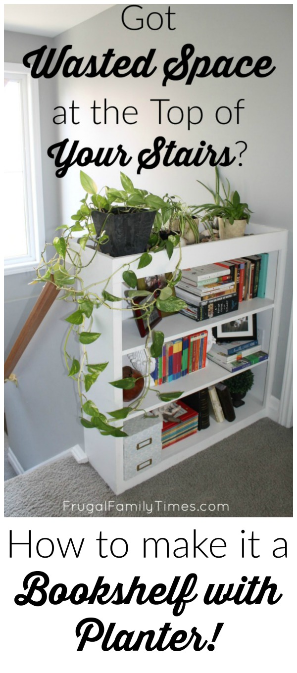 How to Make a BuiltIn Stair Top Bookcase with Planter (It's easier