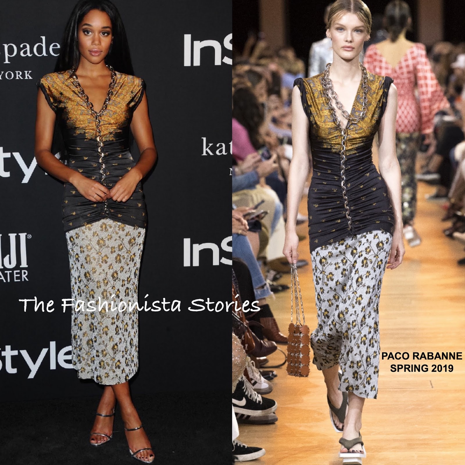Laura Harrier in Paco Rabanne at the 2018 InStyle Awards