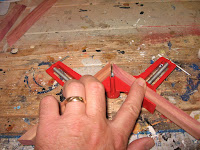 Clamping the 2 pieces into the corner clamp
