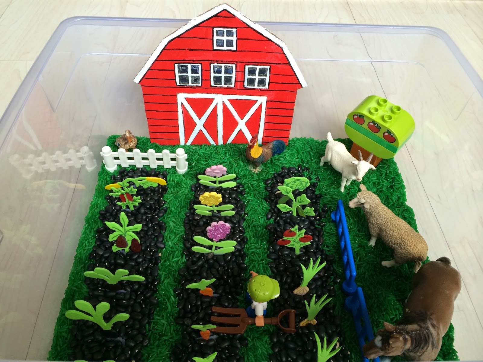 Creative Projects for Kids Farm Garden Sensory Bin