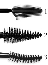 diferentes cepillos pestañas