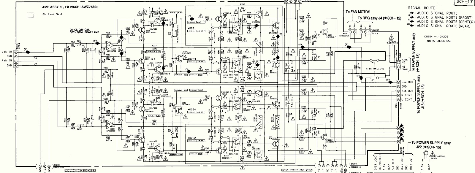 manguonblog: Pioneer VSX D3S - power amplifier section circuit diagram