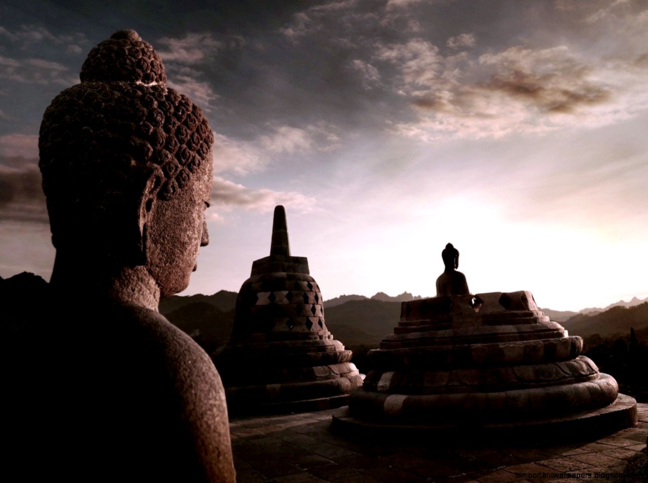 Borobudur Temple at Afternoon HD Wallpaper Borobudur Temple at