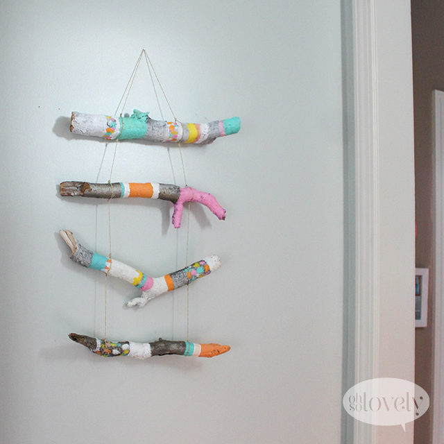 DIY // PAINTED STICKS WALL HANGING TUTORIAL Oh So Lovely Blog