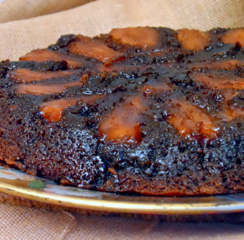 Gingerbread Pear Upside Down Skillet Cake and Three Winners! This Is