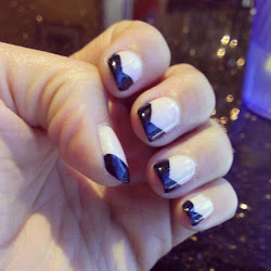tuxedo nails inspired manicure french nail