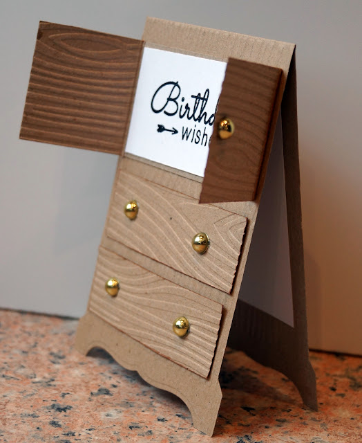 Onions and Paper Chest of drawers card tutorial