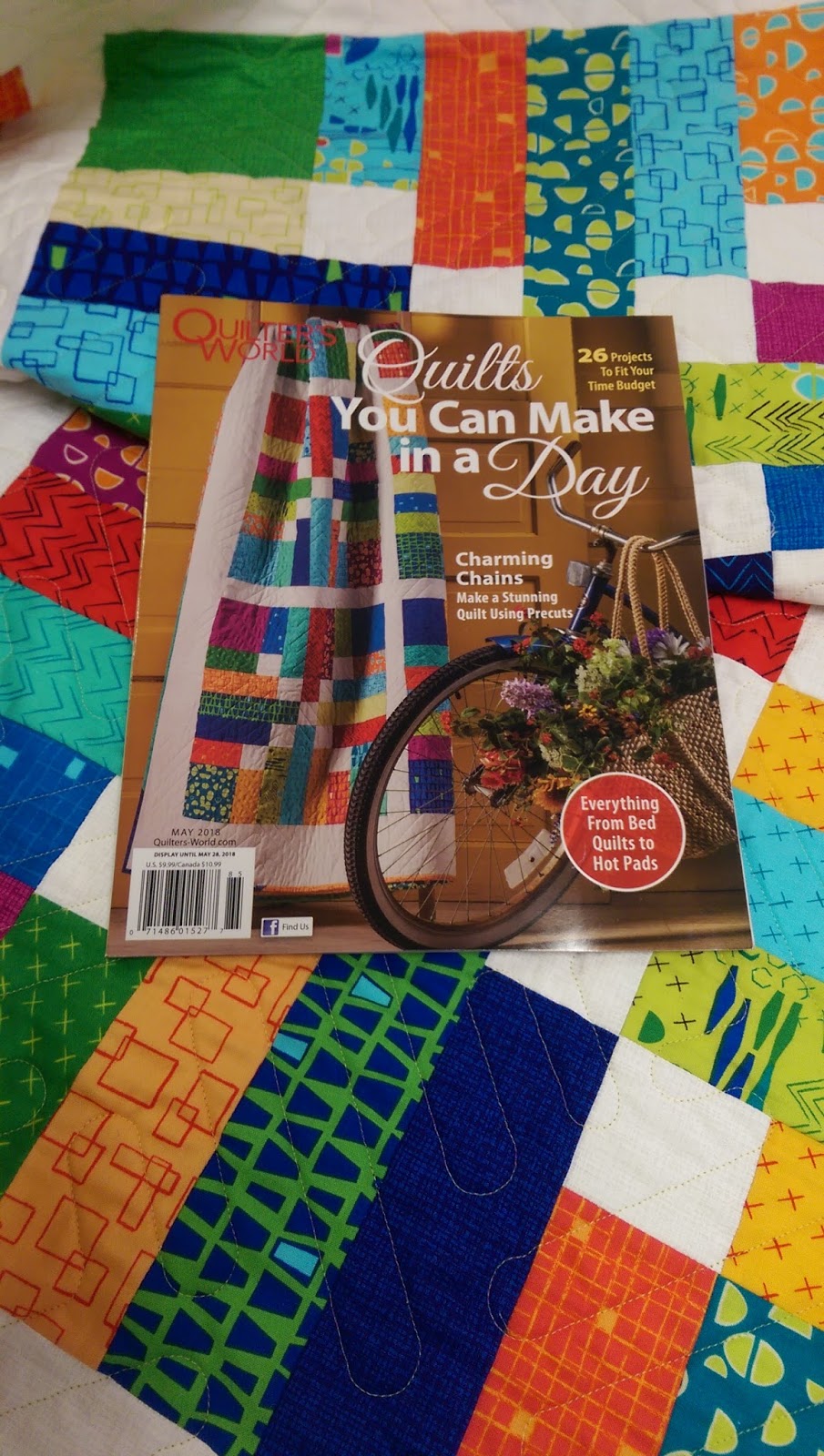 Masterpiece Quilting Charming Chains Cover Quilt of Quilter's World