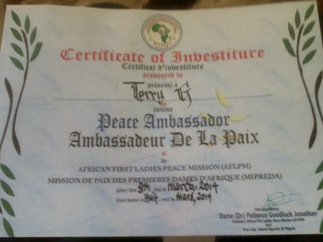 terry g peace ambassador