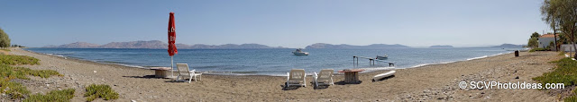 A secluded beach panorama