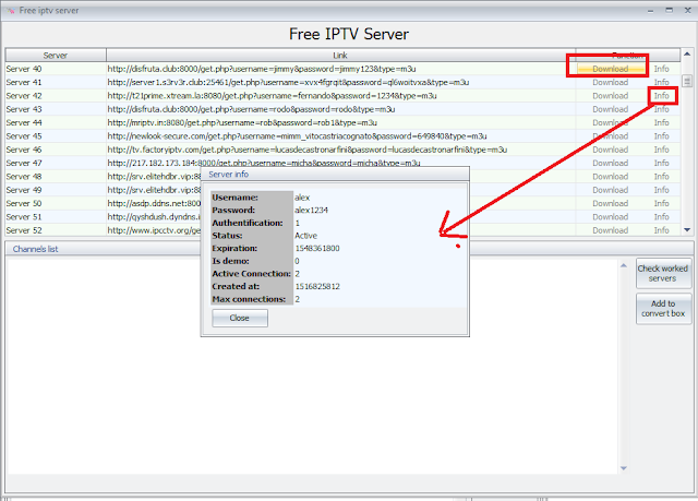 Free IPTV server