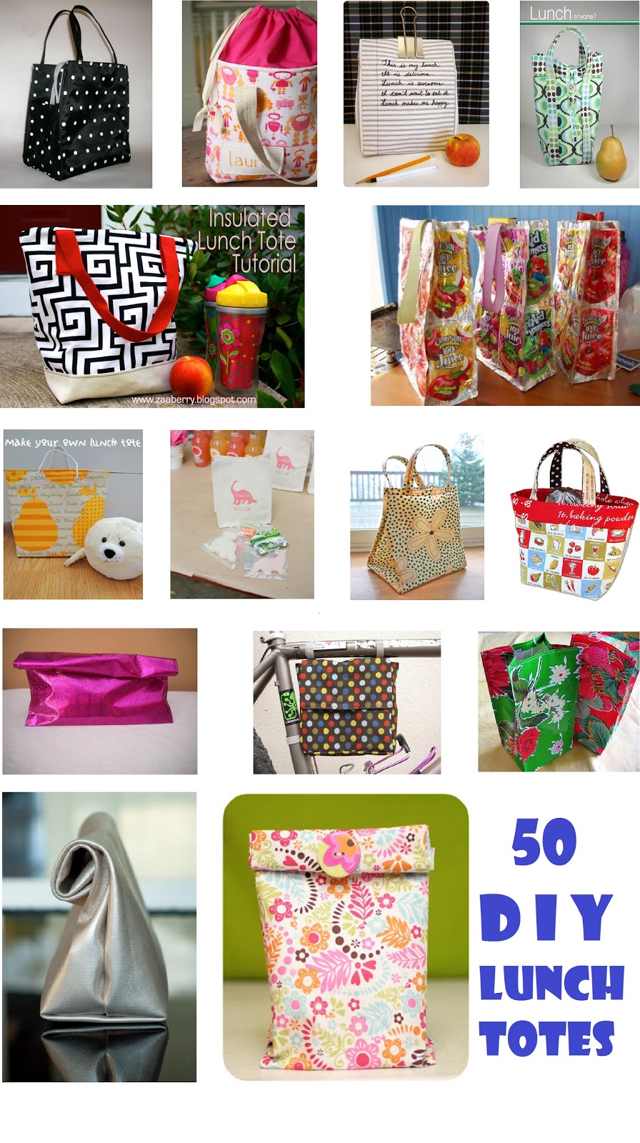 fresh juniper 50 Lunch Totes and Bags with Tutorials The DIY Lunch