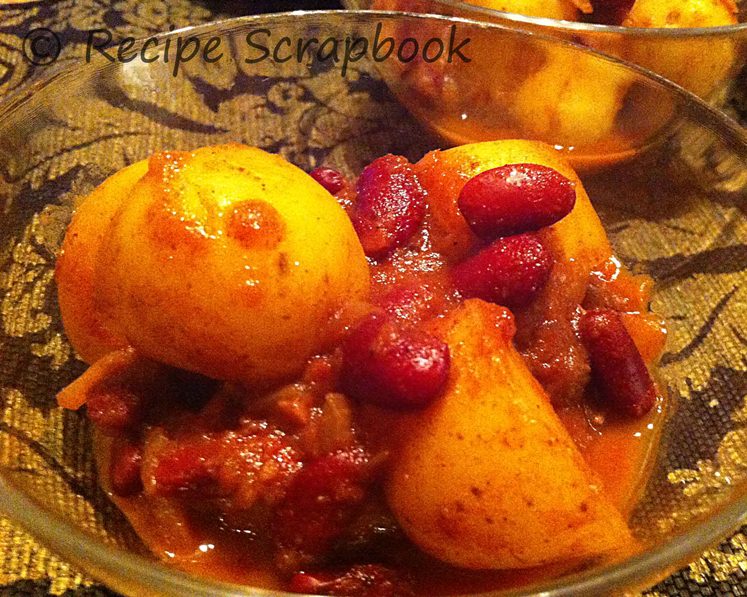 Recipe Scrapbook Kidney Beans and Potato Curry