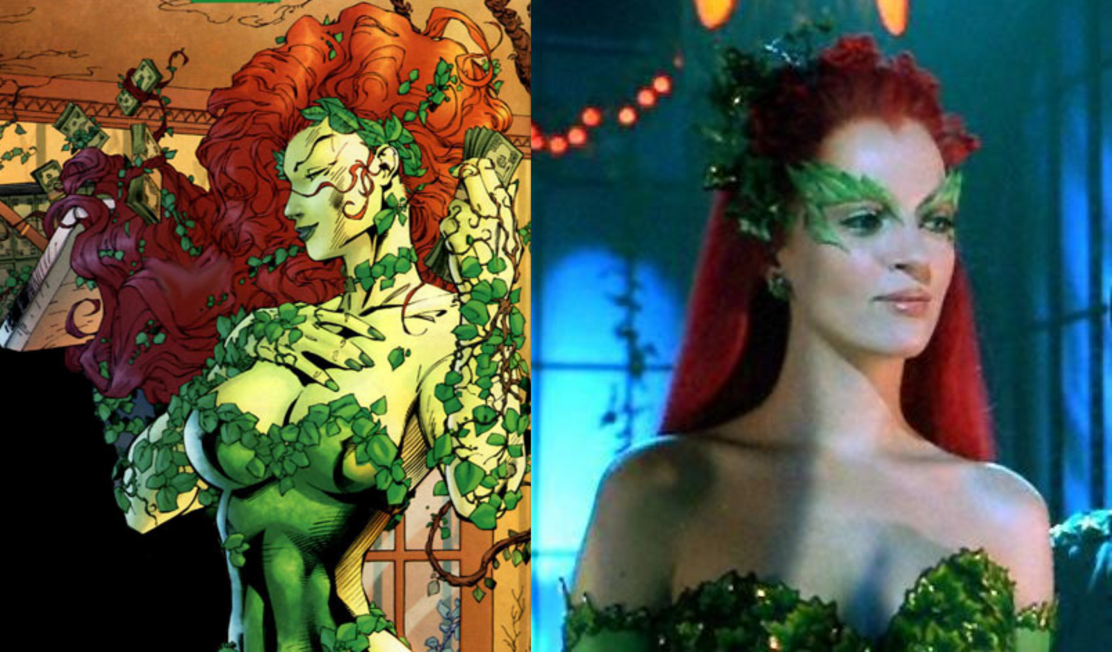 Uma Thurman Poison Ivy Costume.