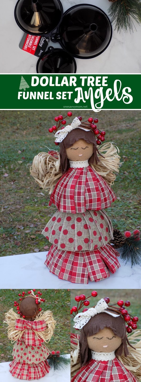 One Savvy Mom ™ NYC Area Mom Blog DIY Dollar Tree Funnel Set Angels