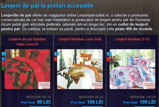 catalog online magazin  Lenjerii de pat ieftine fabricate in Romania