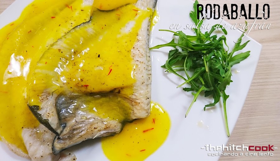 Rodaballo con salsa de azafrán