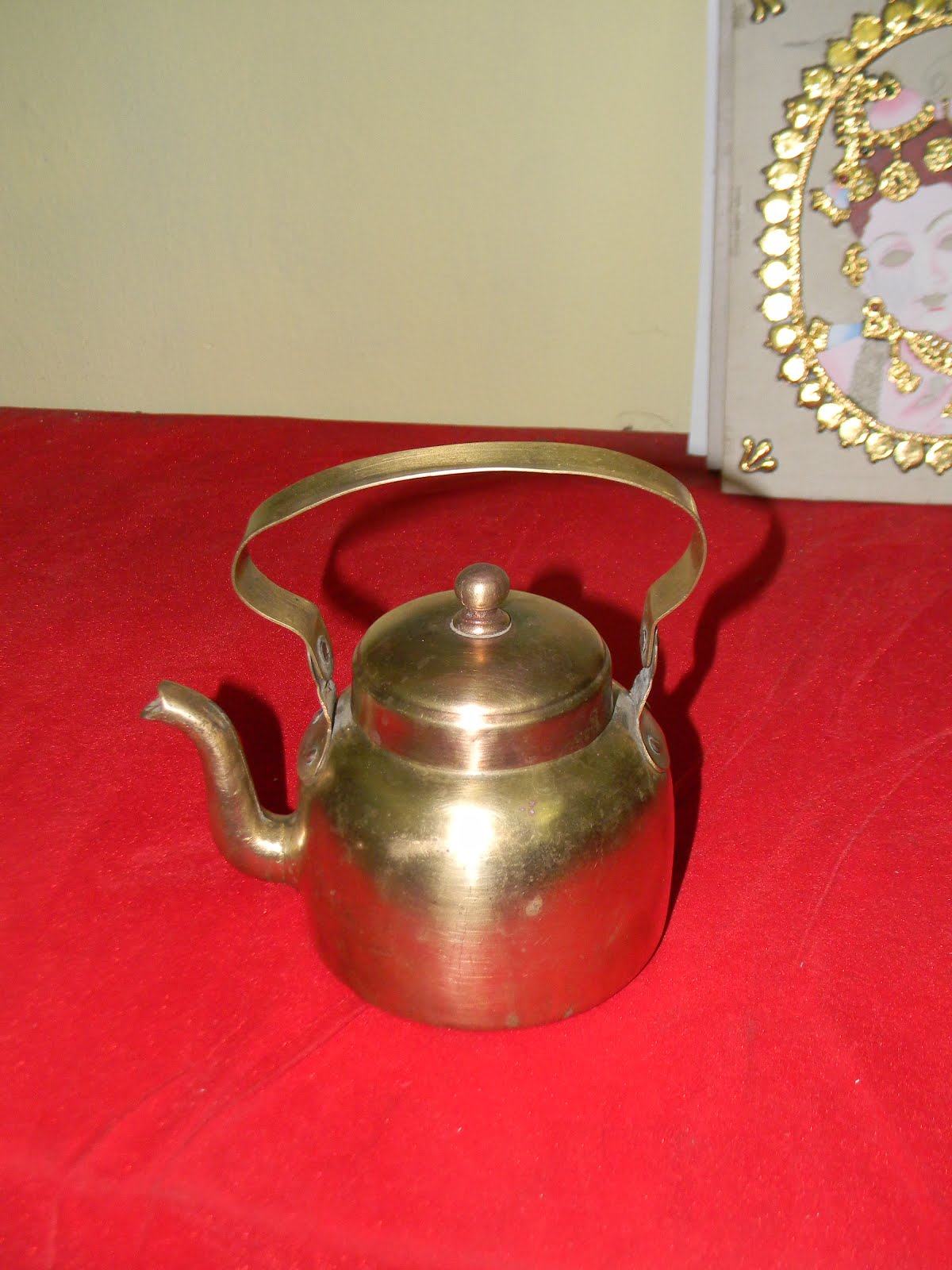 Vikki Antiques Antique brass teapot