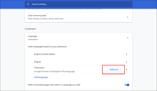 Cara Mengganti Bahasa di Google Chrome Komputer