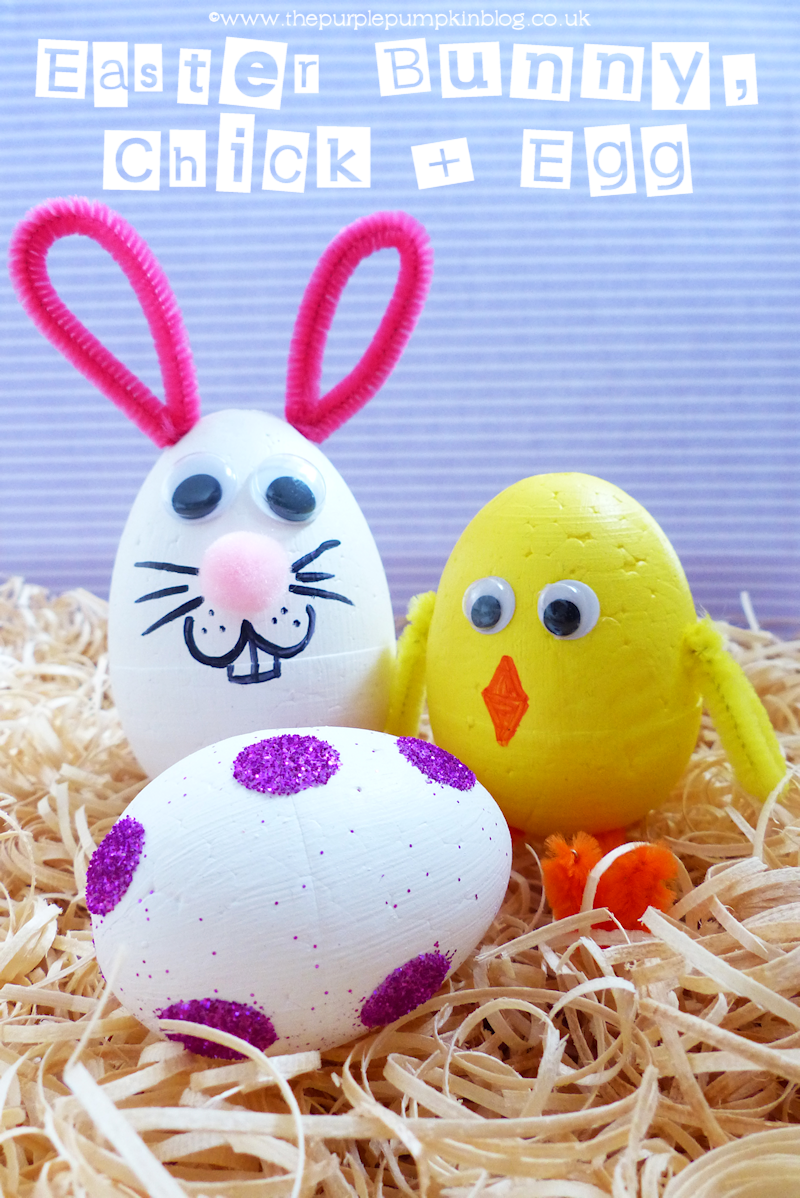 Easter Bunny, Chick + Egg Crafts [Bostik Craft Club]