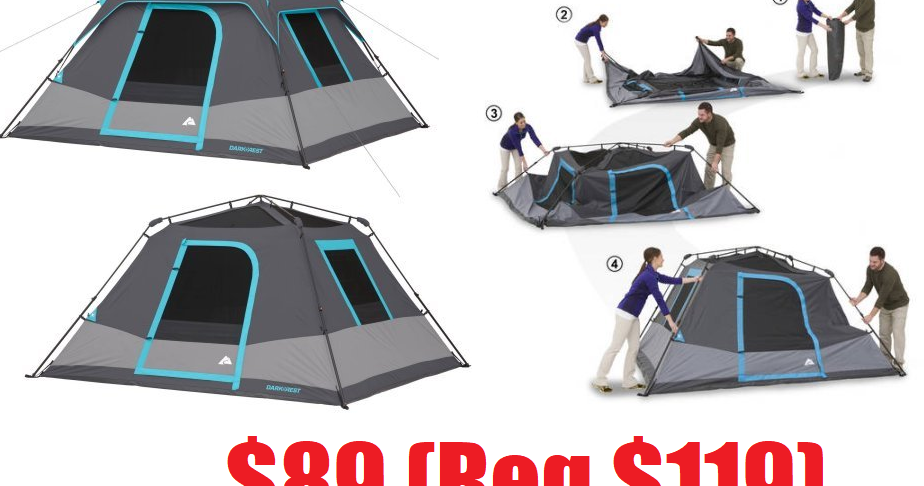 Ozark Trail 6 Person Dark Rest Instant Cabin Tent 89 Reg 119